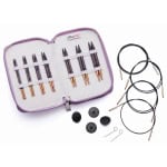 KnitPro Nadelset Deluxe Special auswechselbare Nadelspitzen Jadore Cubics Holz, 7 Paar 4,0 - 8,0 mm