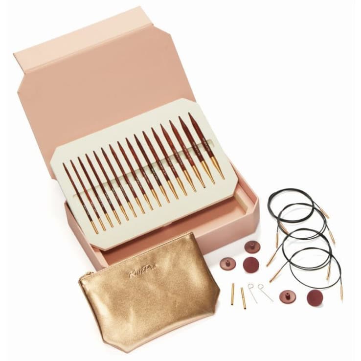 KnitPro Nadelset auswechselbare Nadelspitzen Symfonie Holz Rose 3,50 - 8,00 mm KnitPro Nadelset auswechselbare Nadelspitzen Symfonie Holz Rose, 8 Paar 3,50 - 8,00 mm – Bild 1
