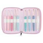 KnitPro Häkelnadel Set einseitig Aluminium Vybe 2,00 - 12,00 mm bunte Tasche