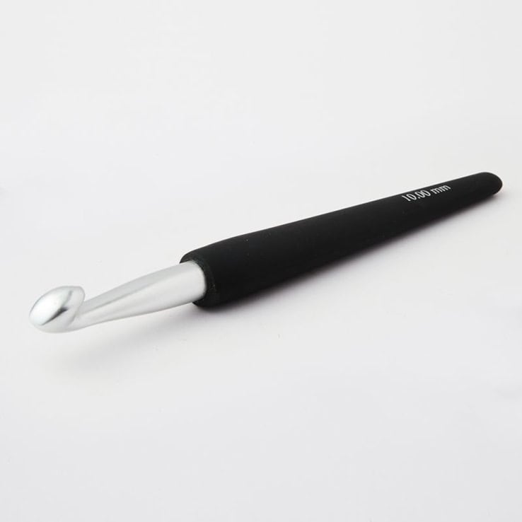 KnitPro Häkelnadel mit Softgriff – silber KnitPro Häkelnadel mit Softgriff – Bild 1