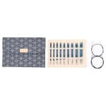 KnitPro Nadelset Royal Indigo auswechselbare Nadelspitzen 13 cm, 9 Paar, 3,00 mm - 8,00 mm + Zubehör