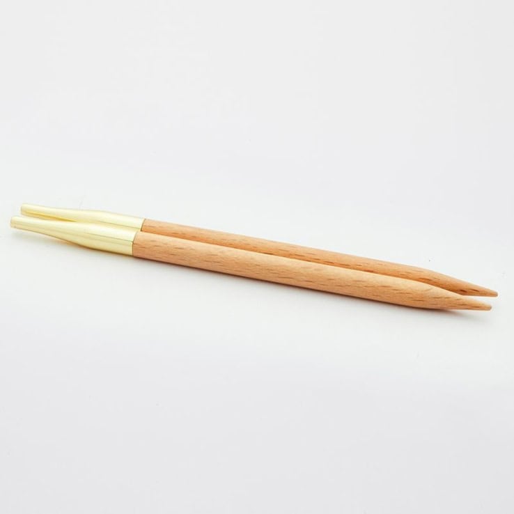 KnitPro austauschbare Rundstricknadeln basix Beech 3,00 mm 13 cm 1 Paar KnitPro austauschbare Rundstricknadeln basix Beech – Bild 1