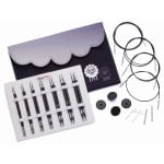 KnitPro Nadelset Midi Normal auswechelbare Nadelspitzen Karbonz, 7 Paar 3,00 - 6,00 mm