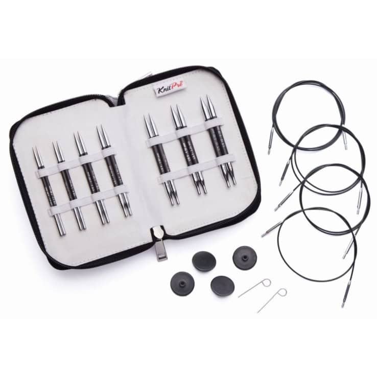 KnitPro Nadelset Midi Special auswechelbare Nadelspitzen Karbonz, 7 Paar 3,00 - 6,00 mm KnitPro Nadelset Midi Special auswechelbare Nadelspitzen Karbonz, 7 Paar 3,00 - 6,00 mm – Bild 1