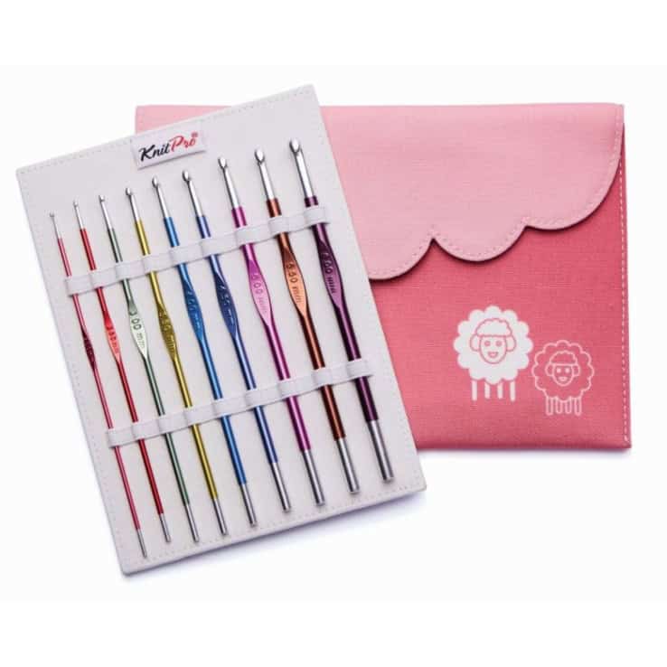 KnitPro Nadelset Deluxe Häkelnadeln ZING Alu 2,0 2,5 3,0 3,5 4,0 4,5 5,0 5,5 6,0 mm KnitPro Nadelset Deluxe Häkelnadeln ZING Alu 2,0 2,5 3,0 3,5 4,0 4,5 5,0 5,5 6,0 mm – Bild 1