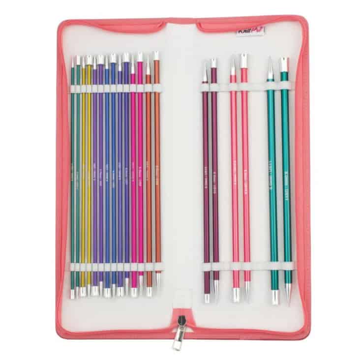 KnitPro Nadelset Grande einseitig Jackenstricknadeln Zing Alu 25 cm 3,00 - 8,00 mm – pink KnitPro Nadelset Grande einseitig Jackenstricknadeln Zing Alu 25 cm 3,00 - 8,00 mm – Bild 1