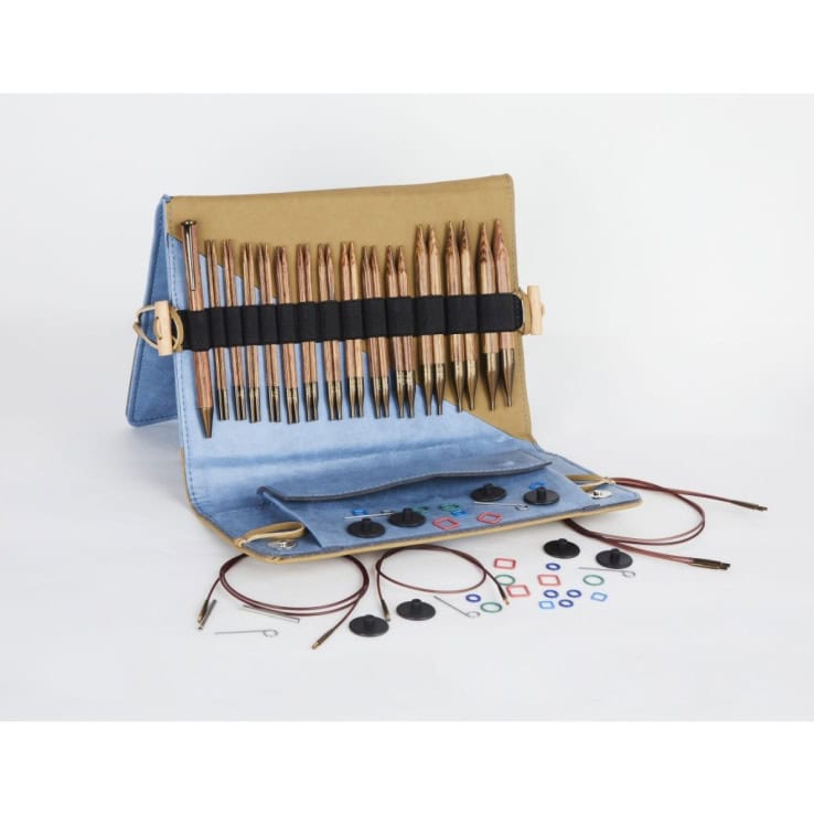 KnitPro Nadelset Grande auswechselbare Nadelspitzen Ginger Holz 13 cm 3,25 - 12,00 mm KnitPro Nadelset Grande auswechselbare Nadelspitzen Ginger Holz 13 cm 3,25 - 12,00 mm – Bild 1