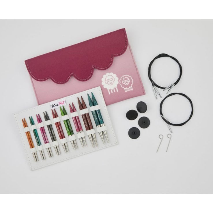 KnitPro Deluxe Nadelset auswechselbare Nadelspitzen Dreamz 3,00 - 8,00 mm 10 cm – col. Bordeaux KnitPro Deluxe Nadelset auswechselbare Nadelspitzen Dreamz 3,00 - 8,00 mm 10 cm – Bild 1