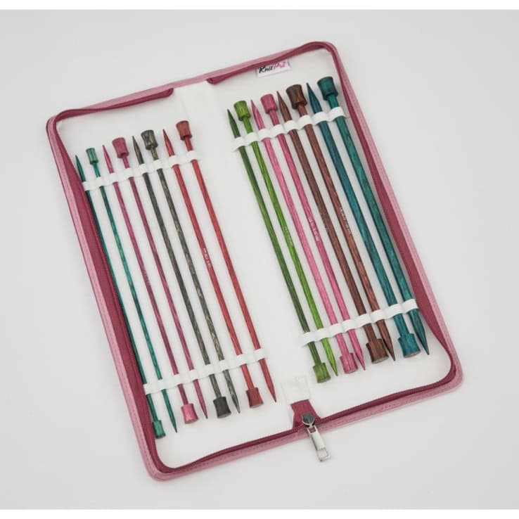 KnitPro Jackenstricknadel DREAMZ Deluxe Holz 5 Paar 3,50 - 8,00 mm 25 cm – col. Bordeaux KnitPro Jackenstricknadel DREAMZ Deluxe Holz 5 Paar 3,50 - 8,00 mm 35 cm – Bild 1
