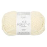 Sandnes Garn Tynn Peer Gynt in natural white, ideal für Stricken und Häkeln.
