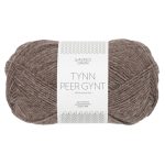 Sandnes Garn Tynn Peer Gynt in medium braun meliert, für Stricken und Häkeln.