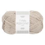 Sandnes Garn Tynn Peer Gynt in beige Tweed, hochwertiges Garn zum Stricken und Häkeln.