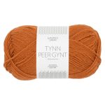 Sandnes Garn Tynn Peer Gynt in Cognac, perfekt für Strick- und Häkelprojekte.