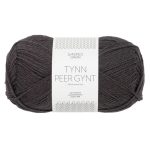 Sandnes Garn Tynn Peer Gynt, schwarzes Garn, für Stricken und Häkeln.