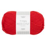 Sandnes Garn Tynn Peer Gynt in Rot, ideal zum Stricken und Häkeln.