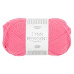 Sandnes Garn Tynn Peer Gynt in Bubblegum Pink, perfekt für Strick- und Häkelprojekte.