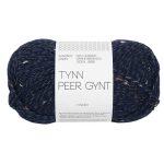 Sandnes Garn Tynn Peer Gynt in Navy Blue Tweed, hochwertiges Garn für Stricken und Häkeln.