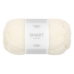 Sandnes Garn Smart Garn in Weiß, perfekt für Stricken und Häkeln.