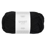 Sandnes Garn Smart Garn in Schwarz für Stricken und Häkeln.