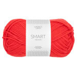 Sandnes Garn Smart Wolle in leuchtendem Rot für Stricken und Häkeln.