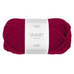 Sandnes Garn Smart Wolle in Weinrot für Stricken und Häkeln.