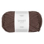 Sandnes Garn Smart Garn in Dunkelbraun, ideal zum Stricken und Häkeln.