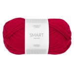 Sandnes Garn Smart in leuchtendem Rot, perfekt für Strick- und Häkelprojekte.