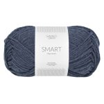 Sandnes Garn Smart Wolle in Blau-Grau-Mottled, ideal zum Stricken und Häkeln.