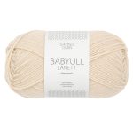Sandnes Garn Babyull Lanett, weiche Wolle für Stricken und Häkeln, Farbe Almond.