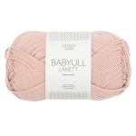 Sandnes Garn Babyull Lanett Wolle in zartem Rosa für Stricken und Häkeln.