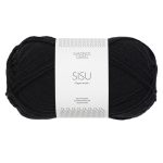 Sandnes Garn Sisu Garn in Schwarz, perfekt zum Stricken und Häkeln.