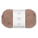 Sandnes Garn Sisu Wolle in der Farbe 2572 braun meliert, perfekt zum Stricken und Häkeln.