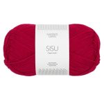 Sandnes Garn Sisu in Rot, ideal für Stricken und Häkeln.
