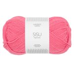 Sandnes Garn Sisu in Bubblegum pink, ideal für Stricken und Häkeln.
