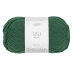 Sandnes Garn Sisu Wolle in grün, ideal zum Stricken und Häkeln.