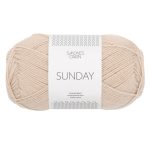 Sandnes Garn Sunday Wolle in der Farbe Marzipan, perfekt zum Stricken und Häkeln.