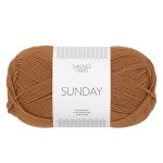 Sandnes Garn Sunday Wolle in burnt sugar Farbe für Stricken und Häkeln.