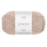 Sandnes Garn Sunday Wolle in Beige Mottled, perfekt für Stricken und Häkeln.