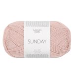 Sandnes Garn Sunday Wolle in Powder Pink, ideal für Strick- und Häkelprojekte.