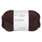 Sandnes Garn Sunday Wolle in Schokoladenpflaume, perfekt zum Stricken und Häkeln.