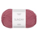 Sandnes Garn Sunday Wolle in Raspberry Sorbet, perfekt für Stricken und Häkeln.