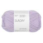 Sandnes Garn Sunday Wolle in Lavendelfarbe für Stricken und Häkeln.