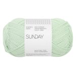 Sandnes Garn Sunday Wolle in Mintgrün, perfekt zum Stricken und Häkeln.