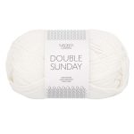 Sandnes Garn Double Sunday in col. 1001 true white für Stricken und Häkeln.