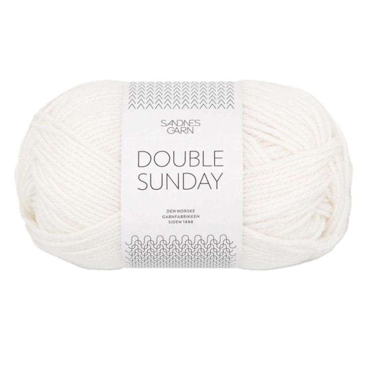 Sandnes Garn Double Sunday – col. 1001 true white Sandnes Garn Double Sunday in col. 1001 true white für Stricken und Häkeln.