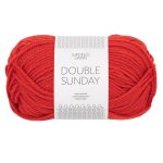 Sandnes Garn Double Sunday in der Farbe 4018 scarlet red, perfekt für Stricken und Häkeln.