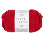 Sandnes Garn Double Sunday in col. 4219 true red für Strick- und Häkelprojekte.