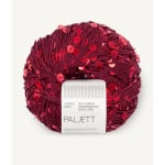 Sandnes Garn Paljett in der Farbe 4370 Berry Glow mit Pailletten, ideal zum Stricken und Häkeln.