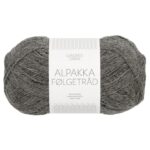 Sandnes Garn Alpakka Folgetrad in dunklem Grau meliert, ideal zum Stricken und Häkeln.
