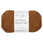 Sandnes Garn Alpakka Folgetrad in Braun, ideal für Strick- und Häkelprojekte.
